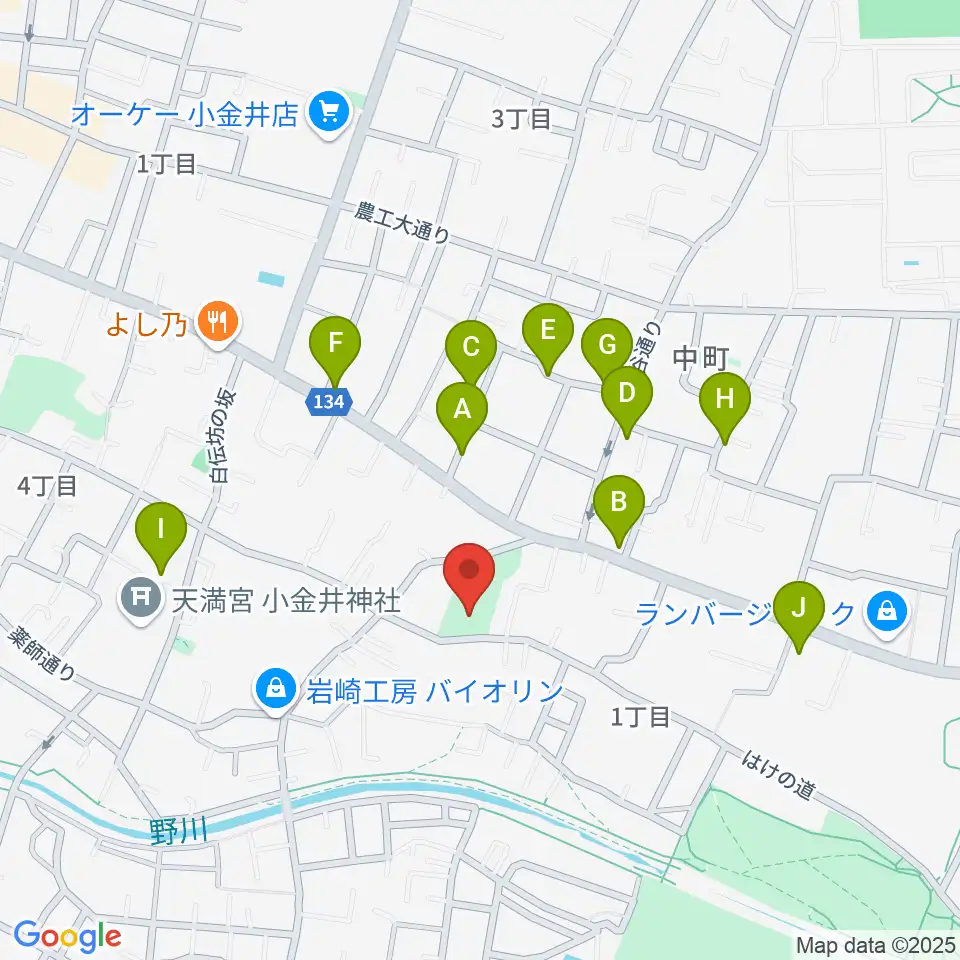 はけの森美術館周辺の駐車場・コインパーキング一覧地図