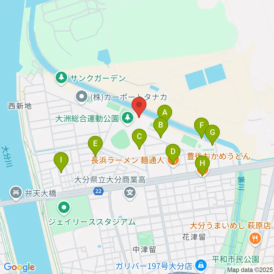 サイクルショップコダマ大洲アリーナ周辺の駐車場・コインパーキング一覧地図
