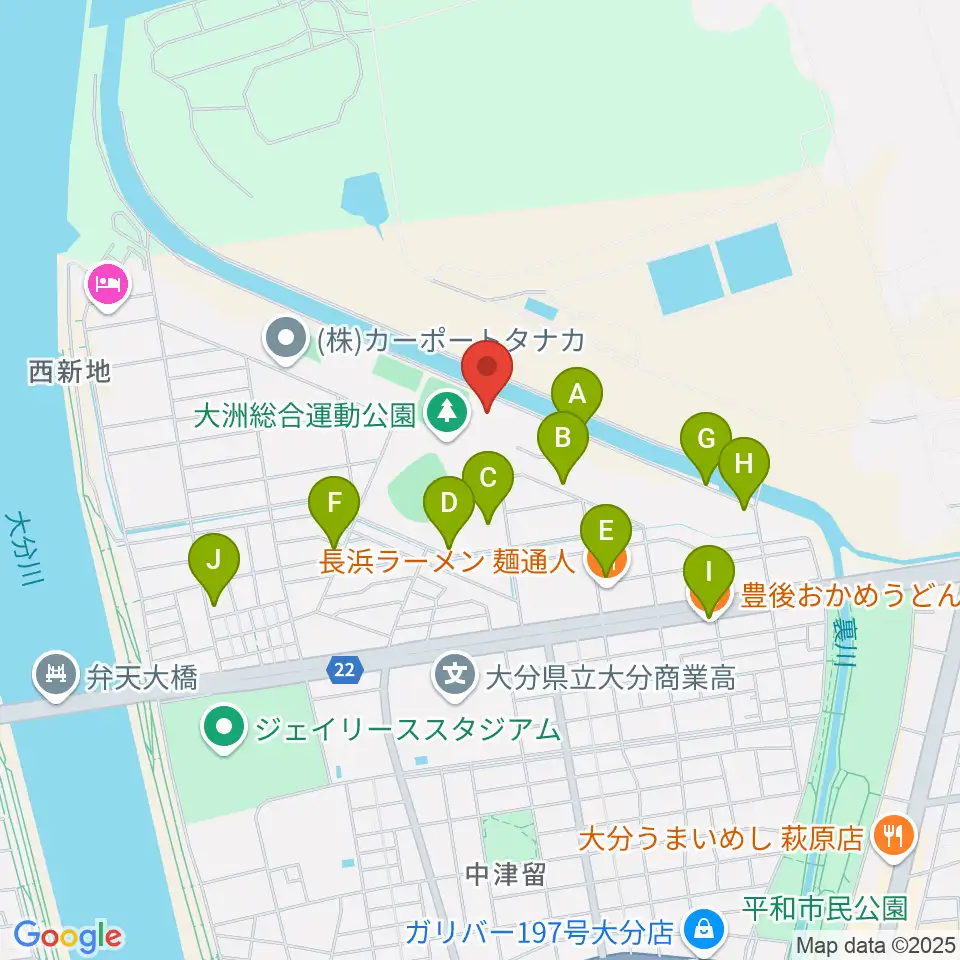 サイクルショップコダマ大洲アリーナ周辺の駐車場・コインパーキング一覧地図