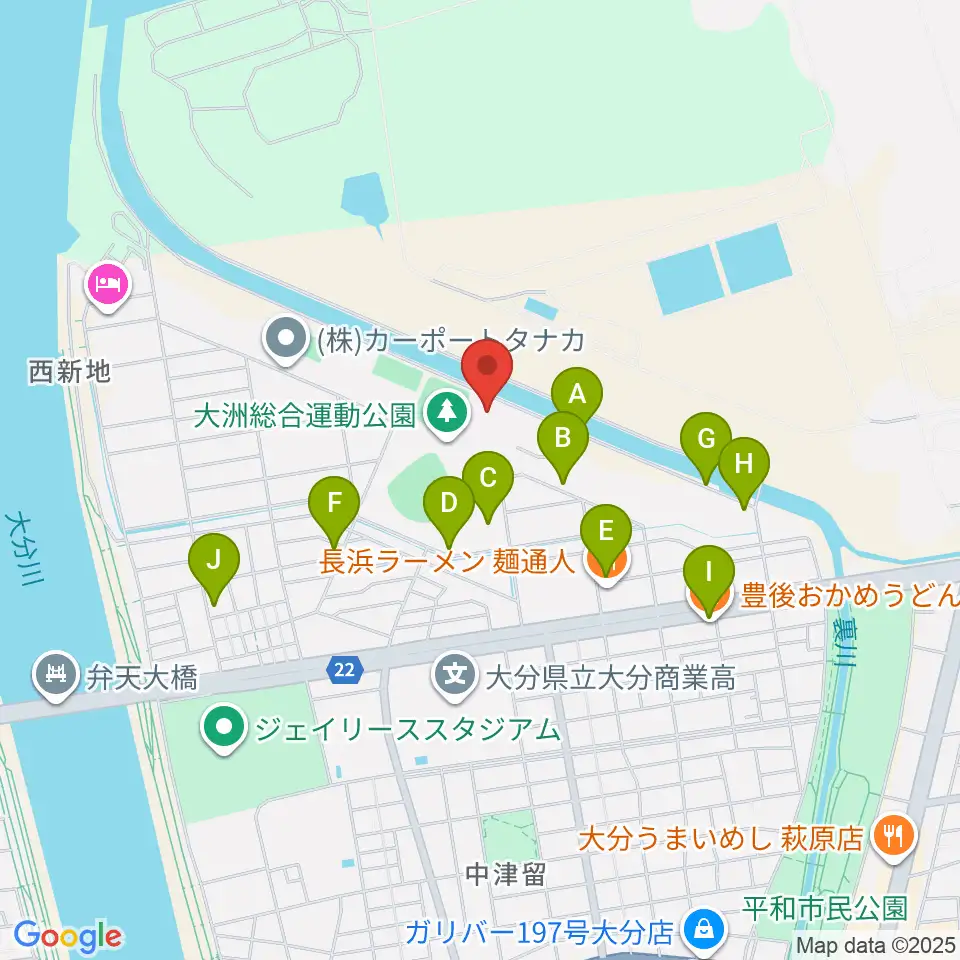 サイクルショップコダマ大洲アリーナ周辺の駐車場・コインパーキング一覧地図