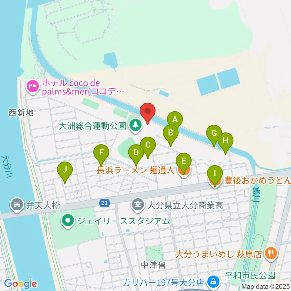 サイクルショップコダマ大洲アリーナ周辺の駐車場・コインパーキング一覧地図