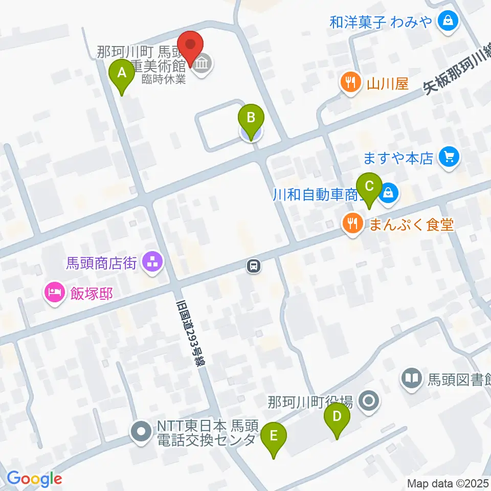 那珂川町馬頭広重美術館周辺の駐車場・コインパーキング一覧地図