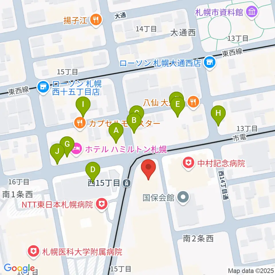 ウィステリアホール周辺の駐車場・コインパーキング一覧地図