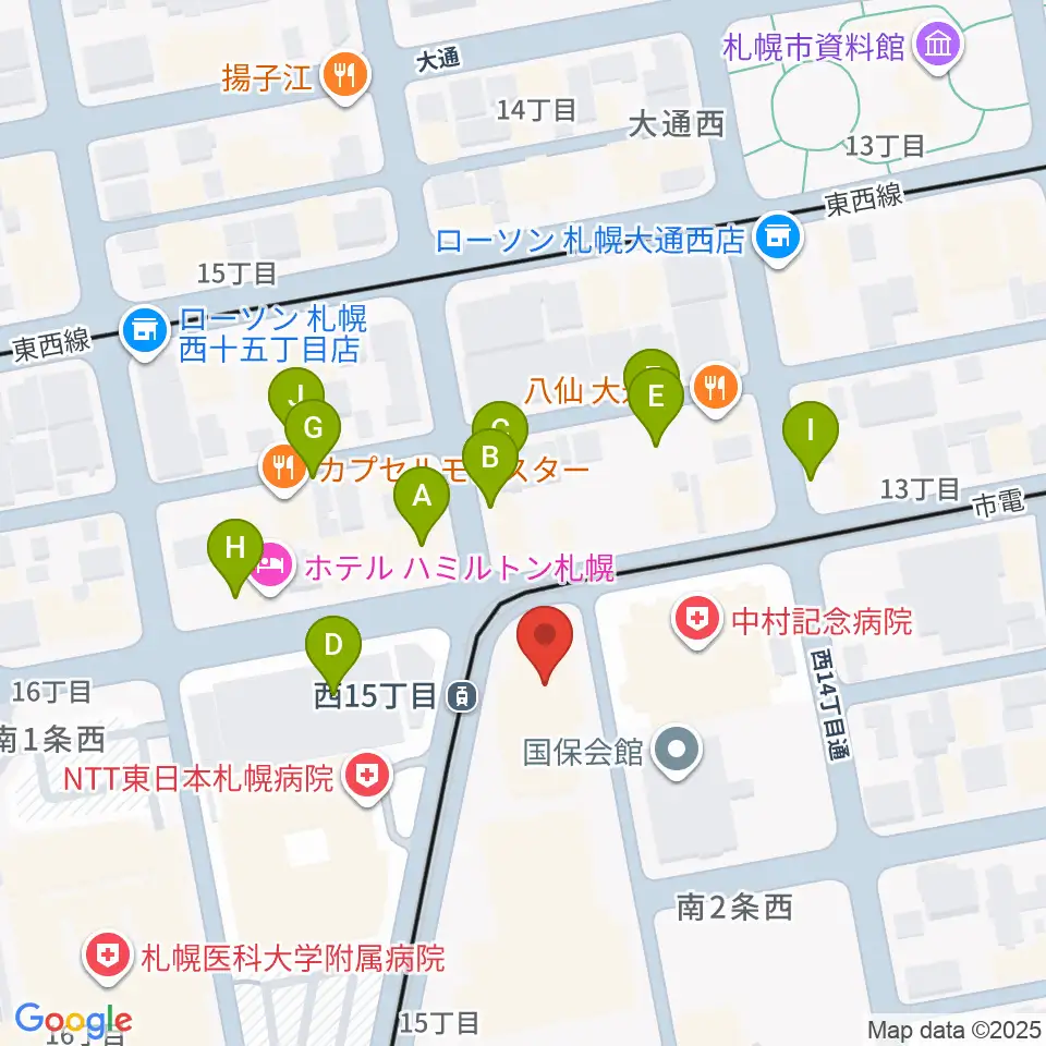 ウィステリアホール周辺の駐車場・コインパーキング一覧地図