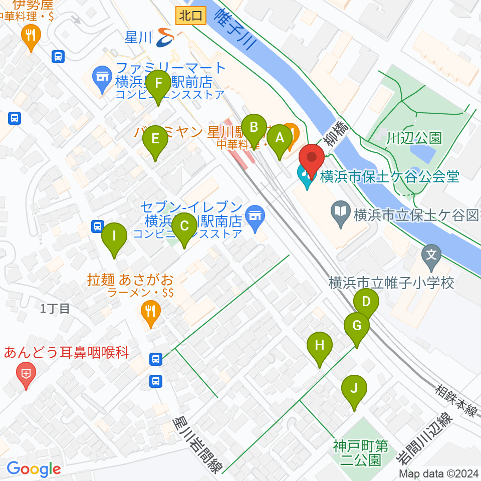 横浜市保土ケ谷公会堂周辺の駐車場・コインパーキング一覧地図