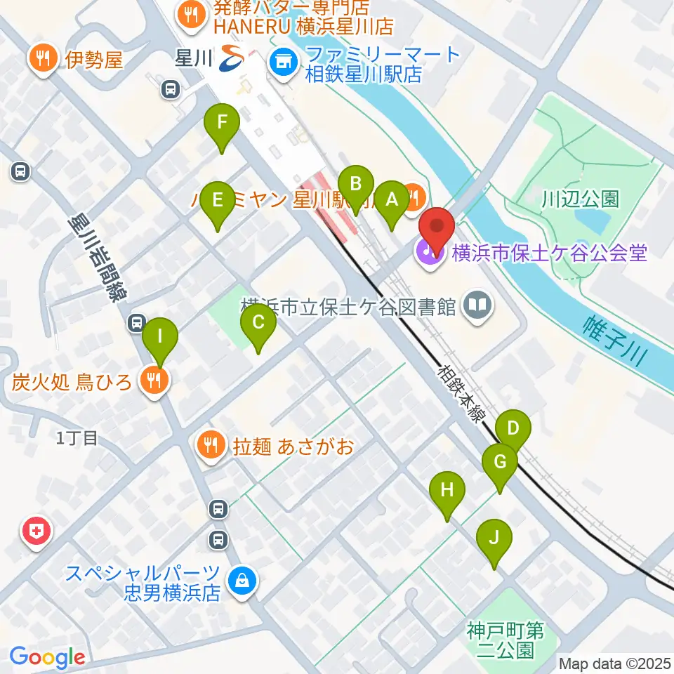 横浜市保土ケ谷公会堂周辺の駐車場・コインパーキング一覧地図