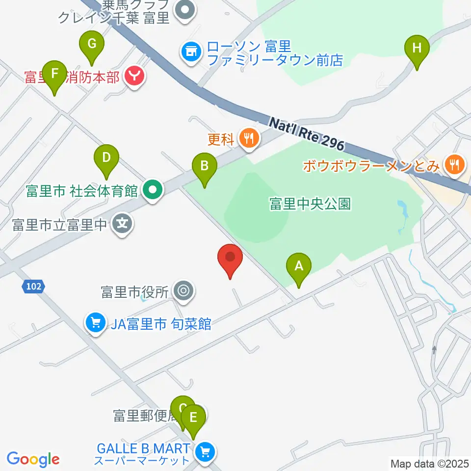 富里中央公民館周辺の駐車場・コインパーキング一覧地図
