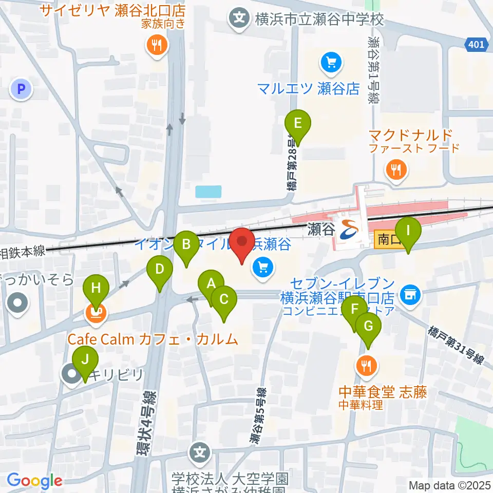 瀬谷区民文化センターあじさいプラザ周辺の駐車場・コインパーキング一覧地図