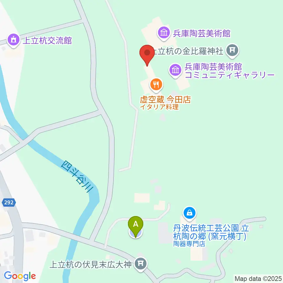 兵庫陶芸美術館周辺の駐車場・コインパーキング一覧地図