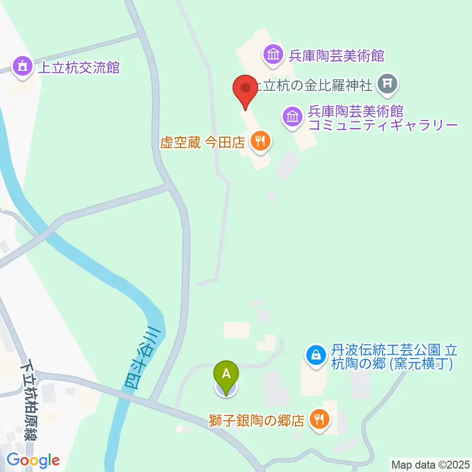 兵庫陶芸美術館周辺の駐車場・コインパーキング一覧地図