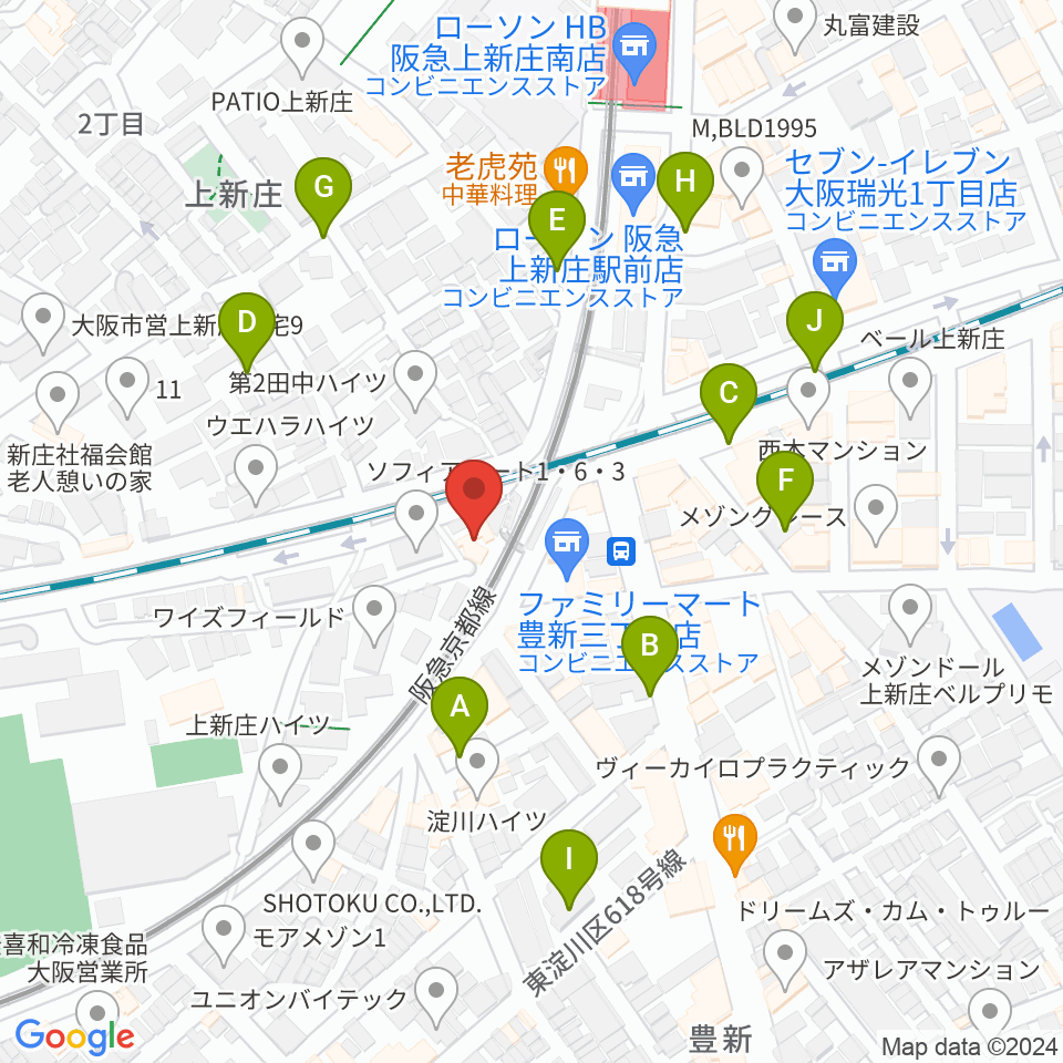 上新庄スタジオテンダー周辺の駐車場・コインパーキング一覧地図