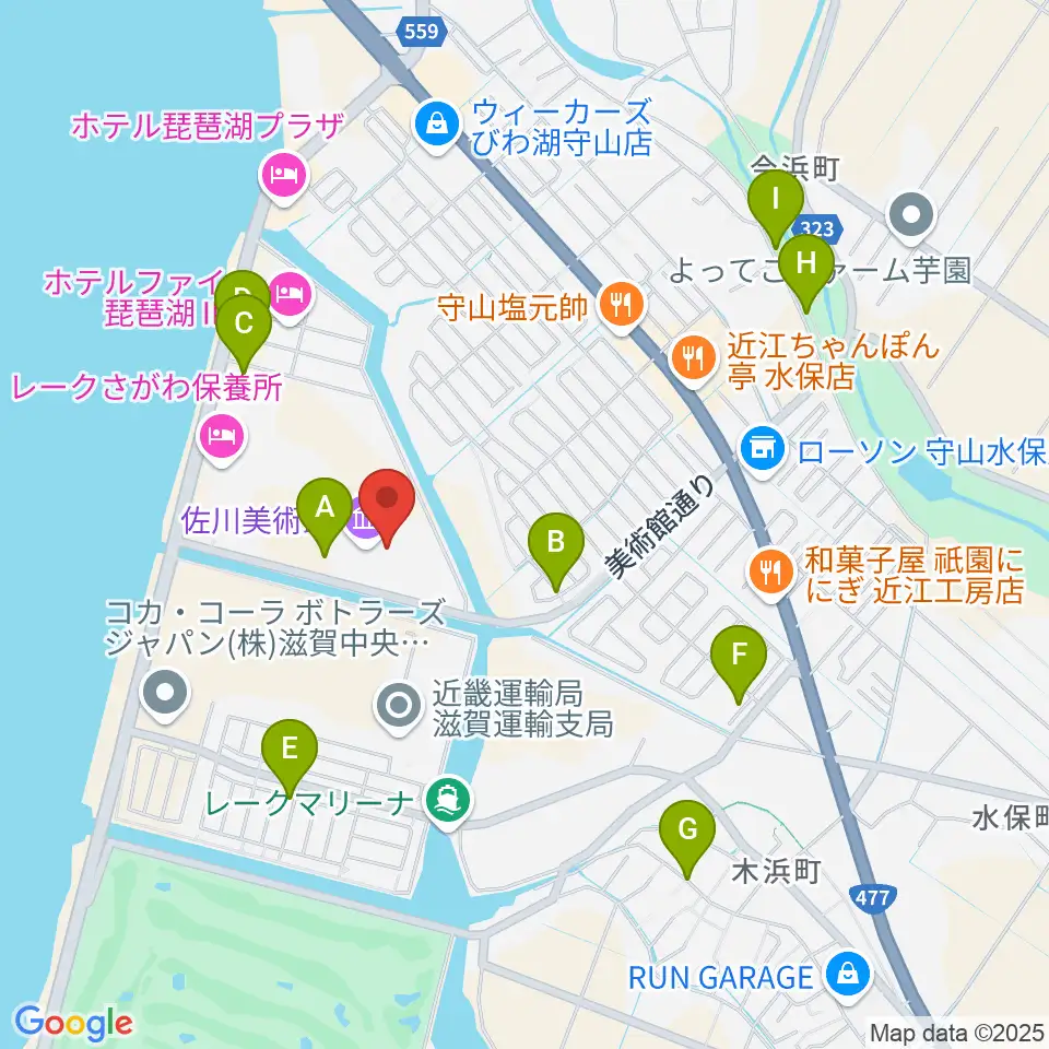 佐川美術館周辺の駐車場・コインパーキング一覧地図