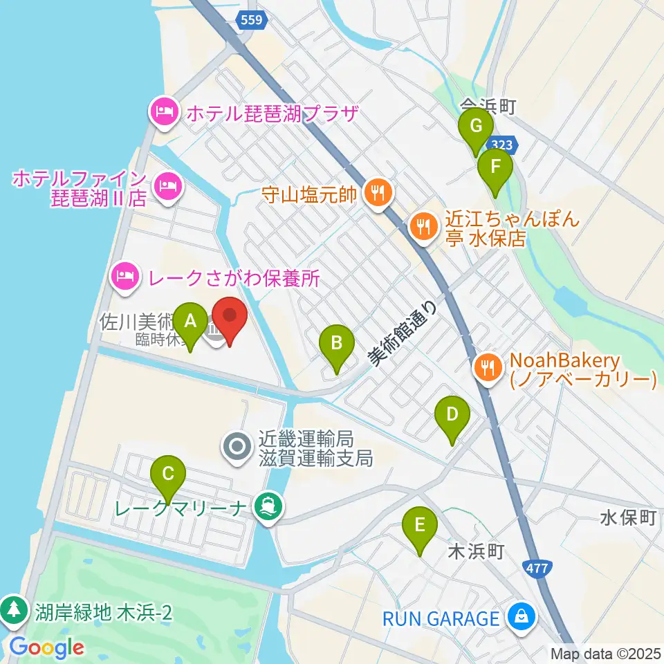 佐川美術館周辺の駐車場・コインパーキング一覧地図