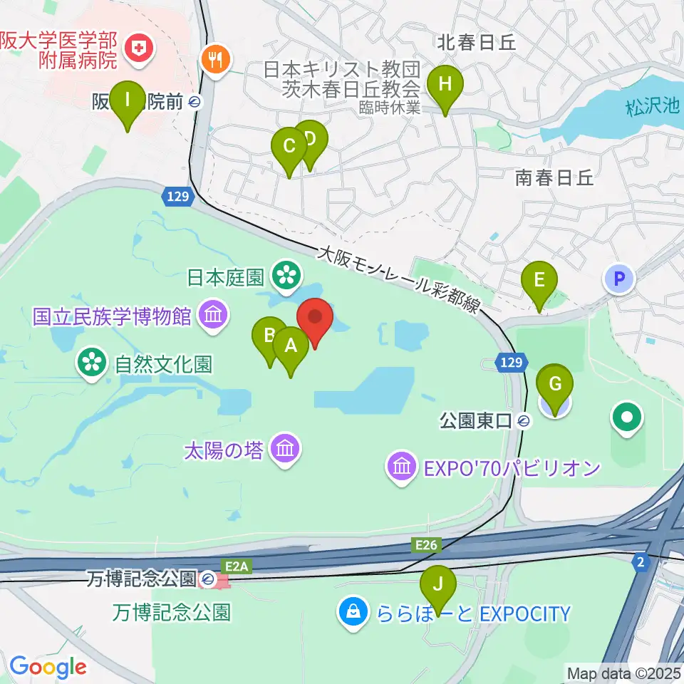 大阪日本民芸館周辺の駐車場・コインパーキング一覧地図