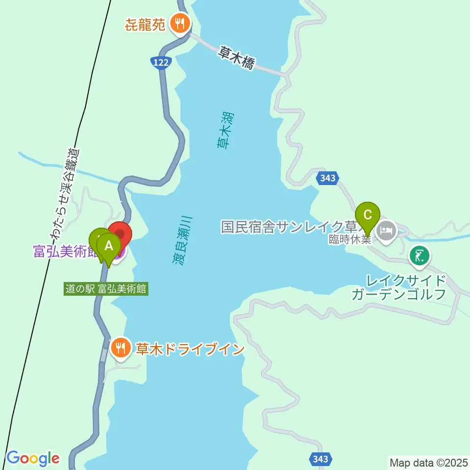 富弘美術館周辺の駐車場・コインパーキング一覧地図