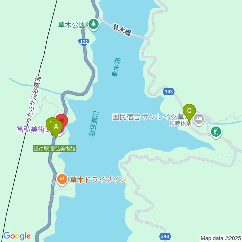 富弘美術館周辺の駐車場・コインパーキング一覧地図