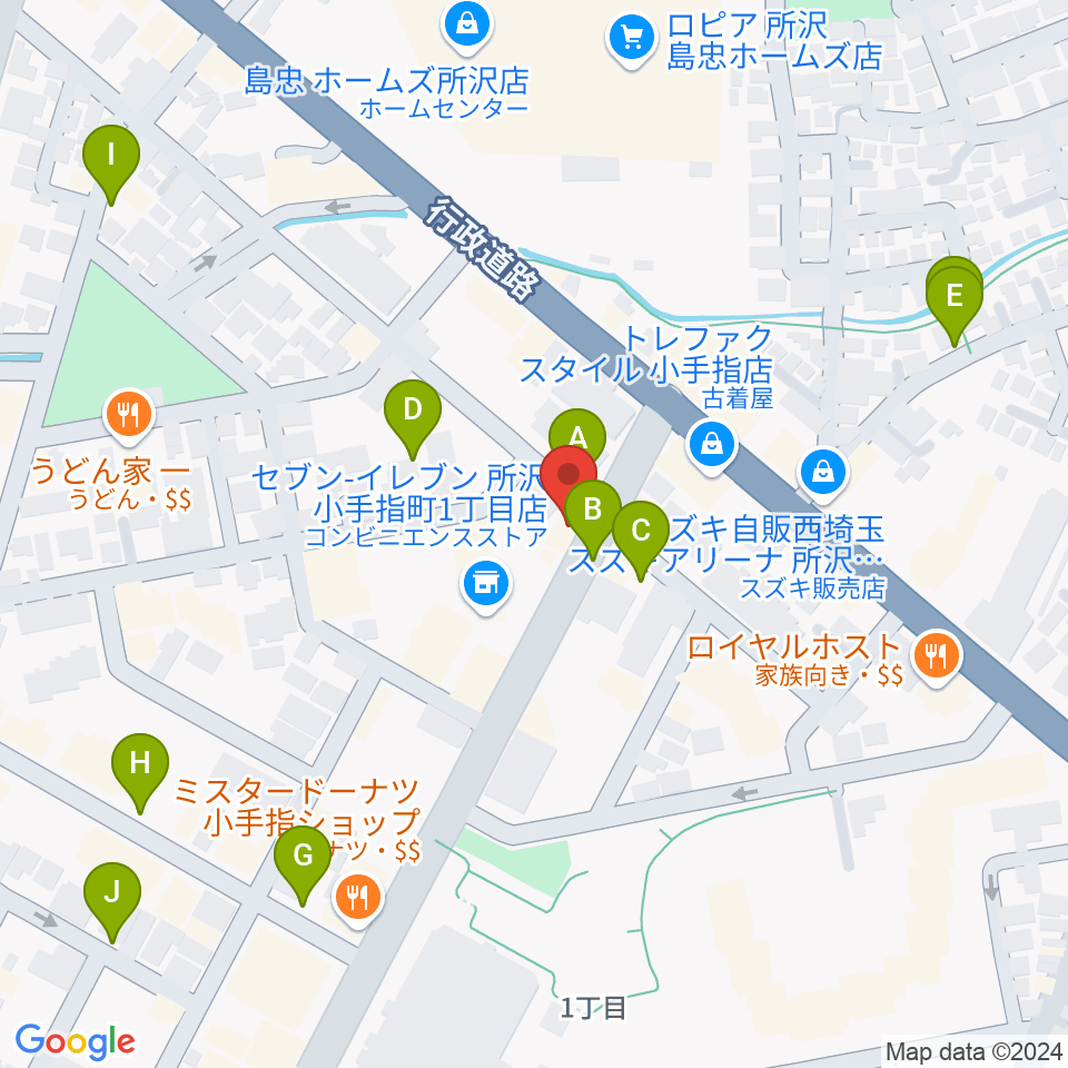 サウンドショット 小手指店周辺の駐車場・コインパーキング一覧地図