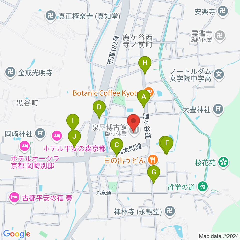 泉屋博古館周辺の駐車場・コインパーキング一覧地図