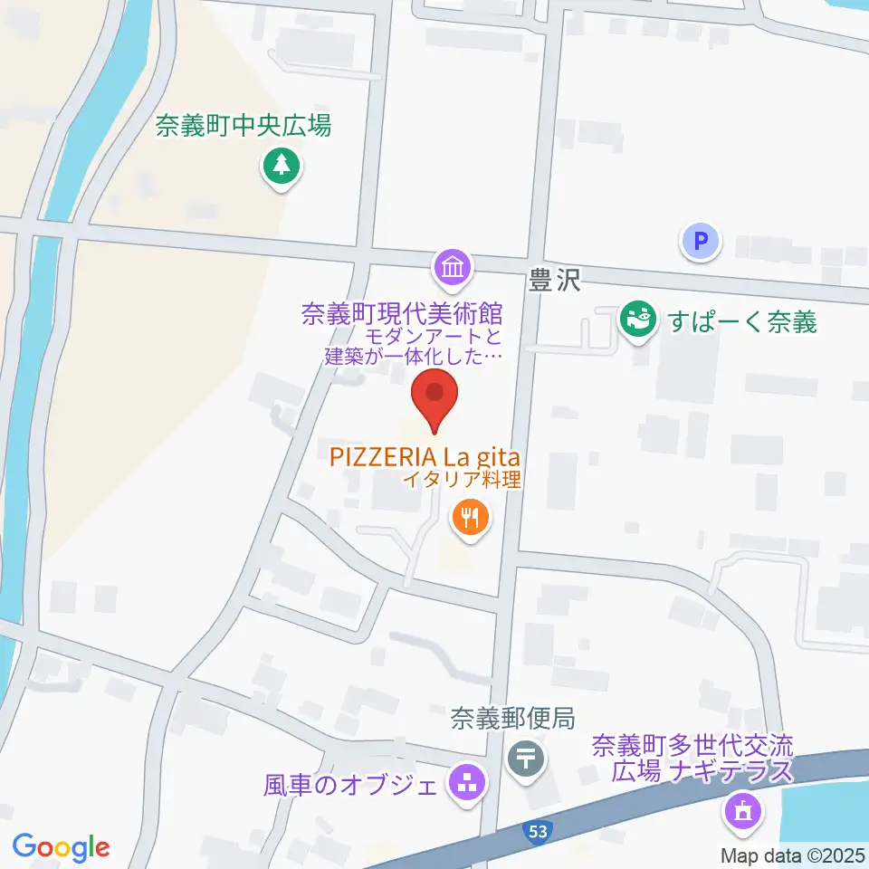 奈義町現代美術館（NagiMOCA）周辺の駐車場・コインパーキング一覧地図