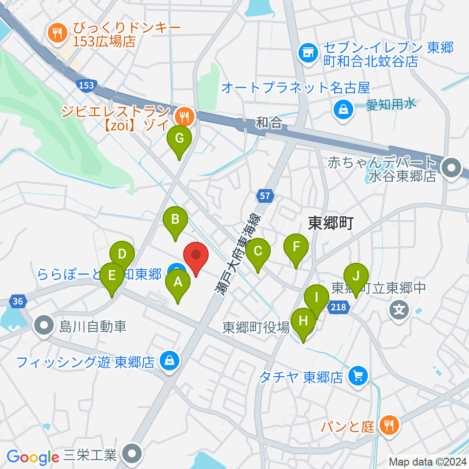 島村楽器ららぽーと愛知東郷店周辺の駐車場・コインパーキング一覧地図