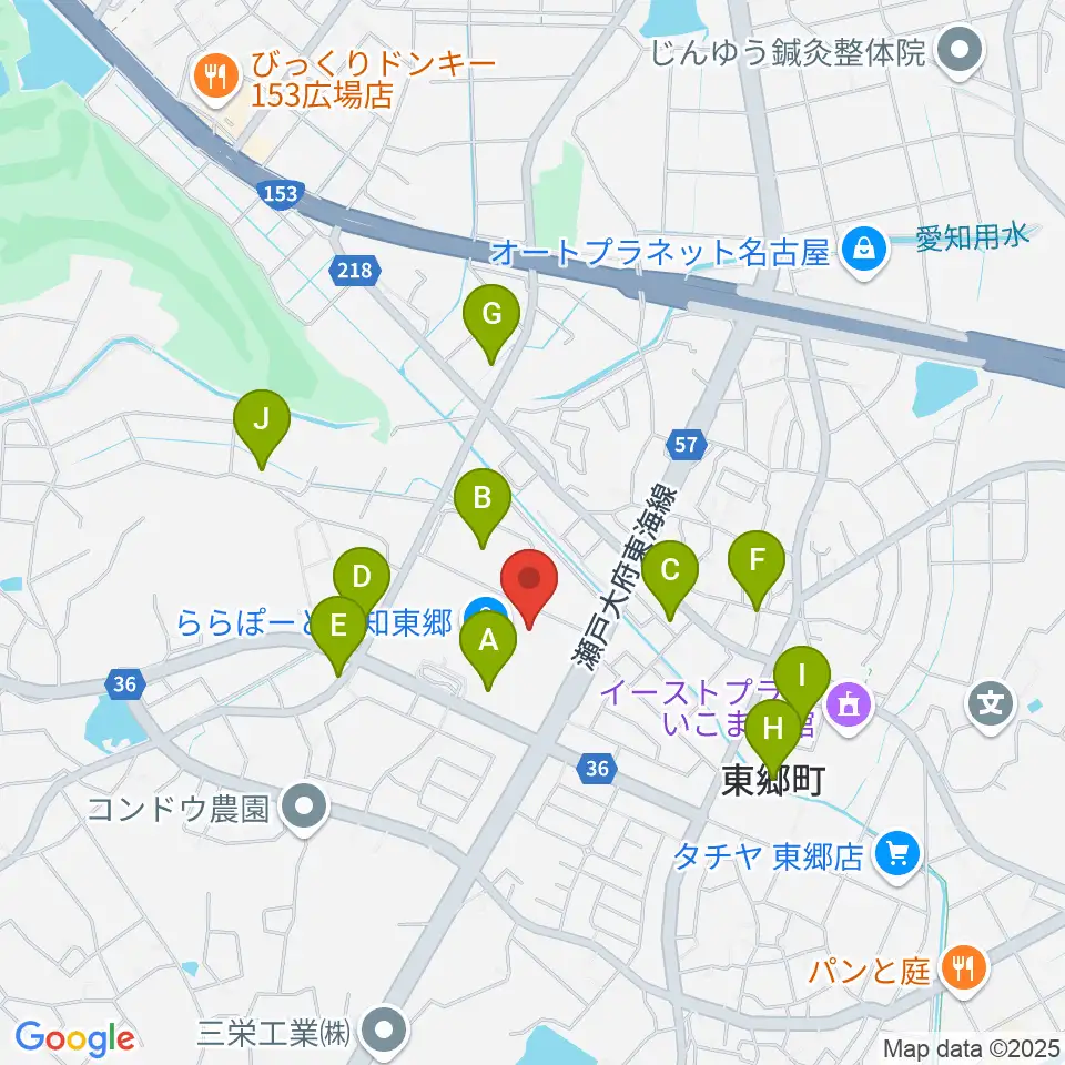 島村楽器ららぽーと愛知東郷店周辺の駐車場・コインパーキング一覧地図
