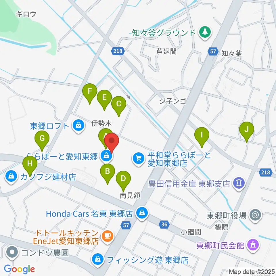 島村楽器ららぽーと愛知東郷店周辺の駐車場・コインパーキング一覧地図