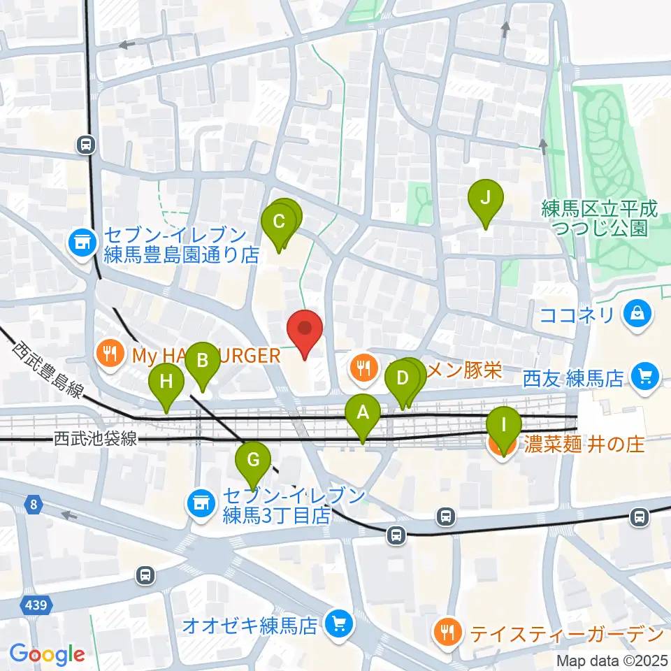 スタジオクレフ周辺の駐車場・コインパーキング一覧地図