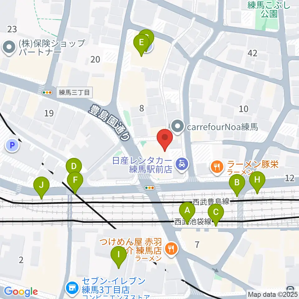 スタジオクレフ周辺の駐車場・コインパーキング一覧地図