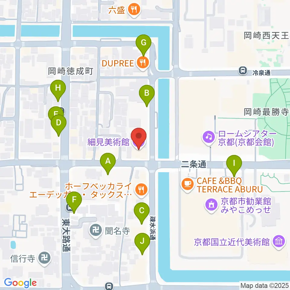 細見美術館周辺の駐車場・コインパーキング一覧地図