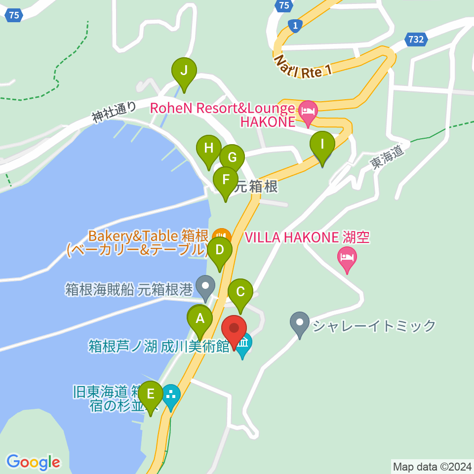 成川美術館周辺の駐車場・コインパーキング一覧地図