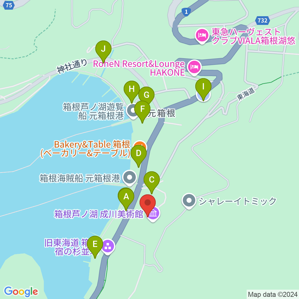 成川美術館周辺の駐車場・コインパーキング一覧地図