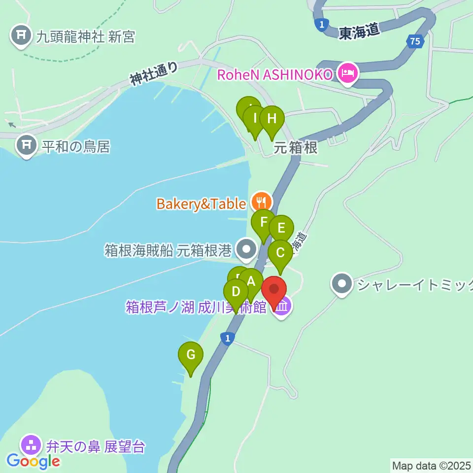 成川美術館周辺の駐車場・コインパーキング一覧地図