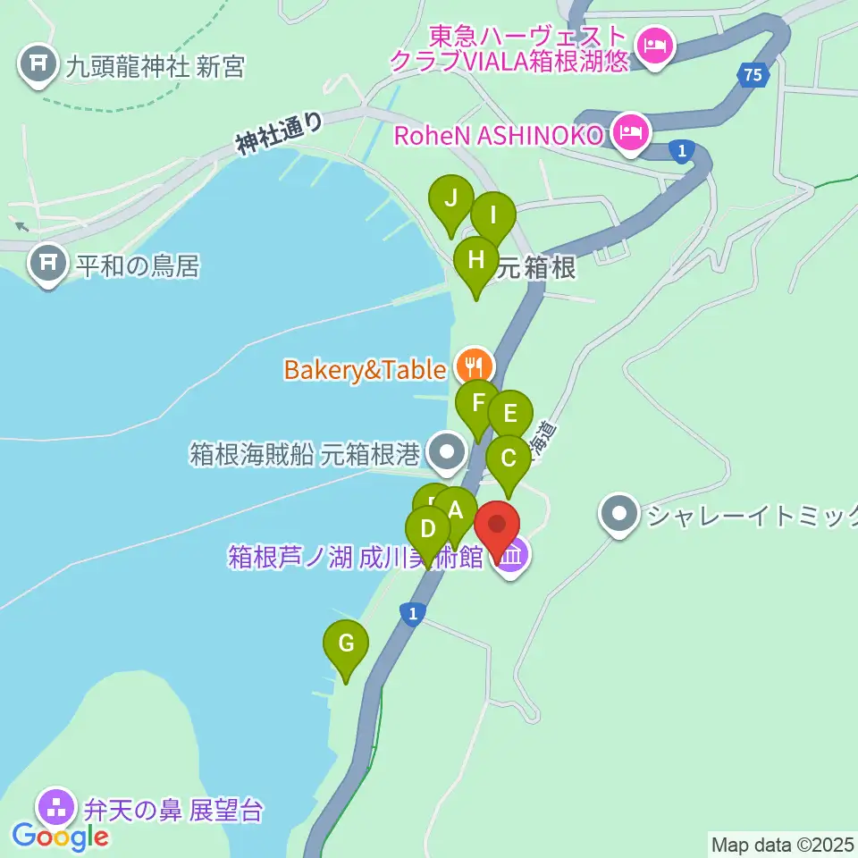 成川美術館周辺の駐車場・コインパーキング一覧地図