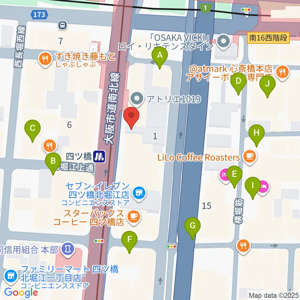 四ツ橋LMスタジオ周辺の駐車場・コインパーキング一覧地図