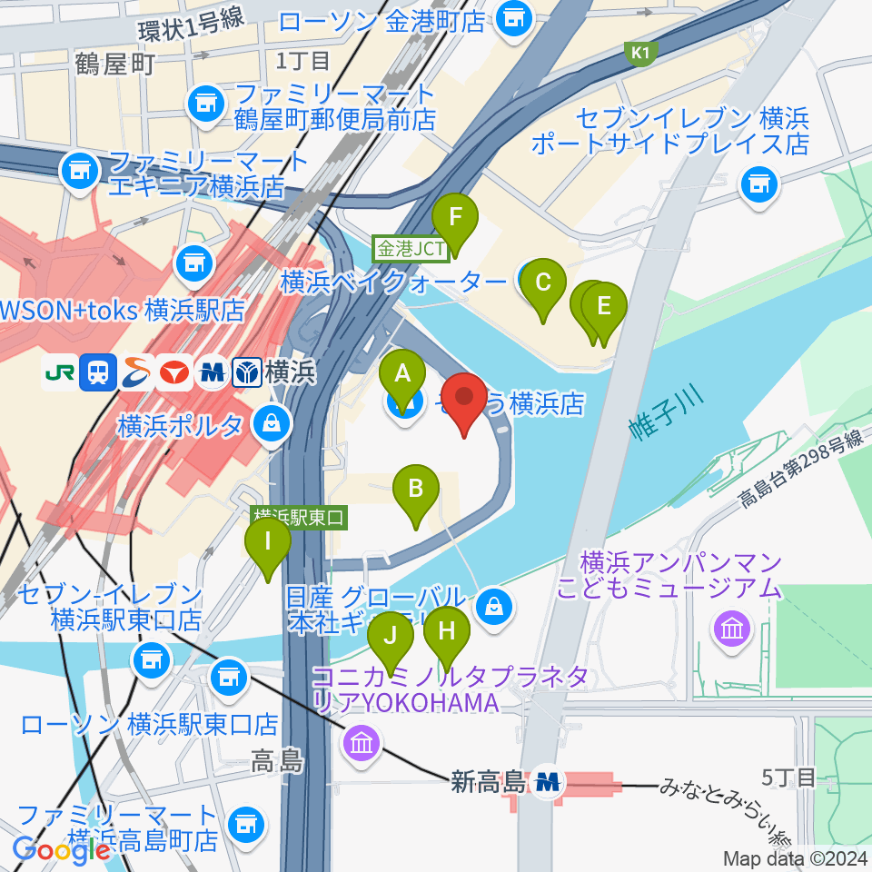 そごう美術館周辺の駐車場・コインパーキング一覧地図