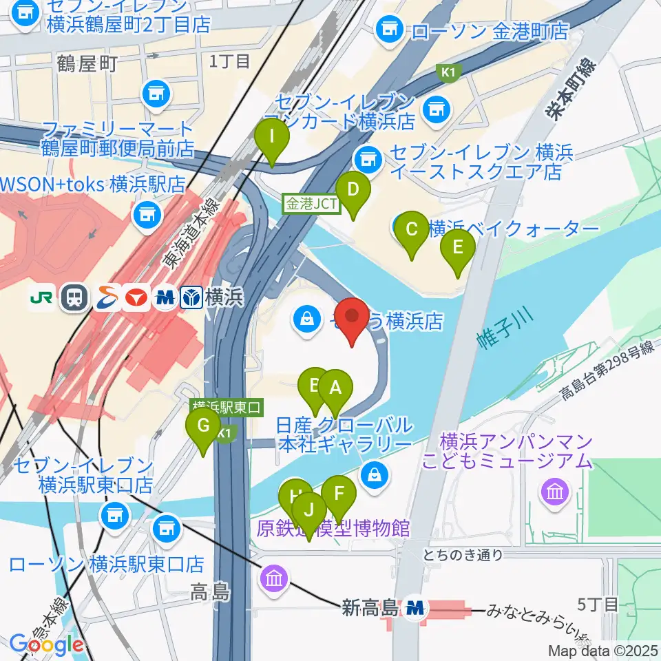 そごう美術館周辺の駐車場・コインパーキング一覧地図