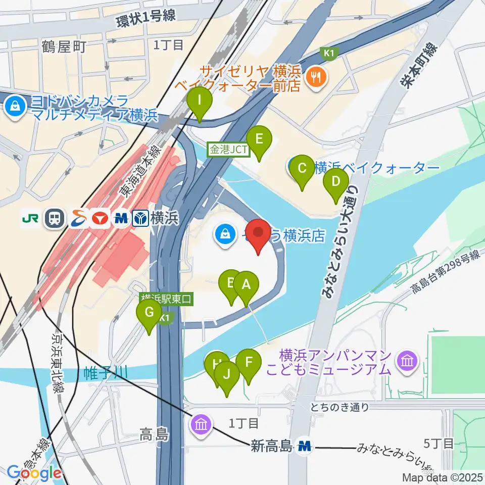 そごう美術館周辺の駐車場・コインパーキング一覧地図