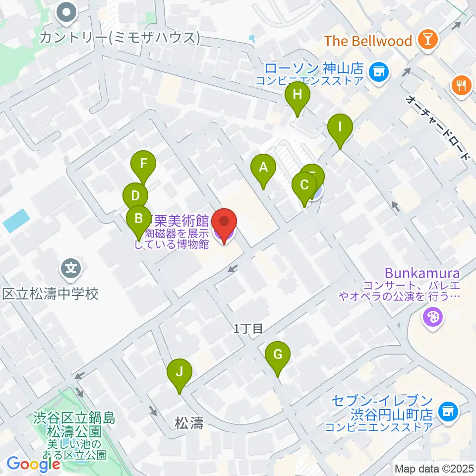 戸栗美術館周辺の駐車場・コインパーキング一覧地図