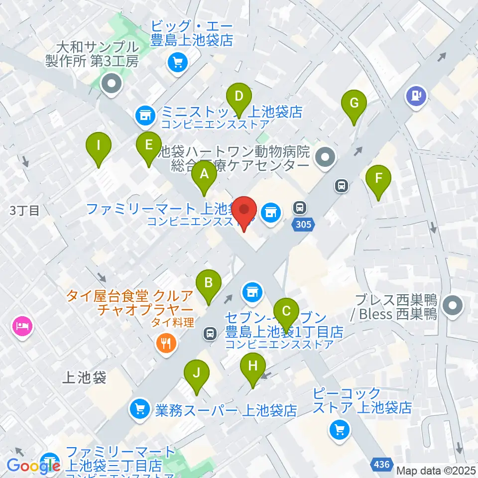 池袋STUDIO Dede周辺の駐車場・コインパーキング一覧地図