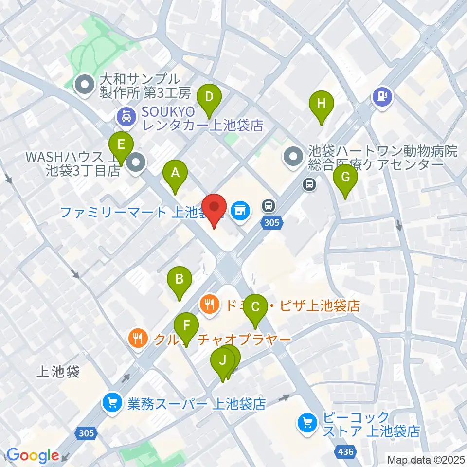 池袋STUDIO Dede周辺の駐車場・コインパーキング一覧地図