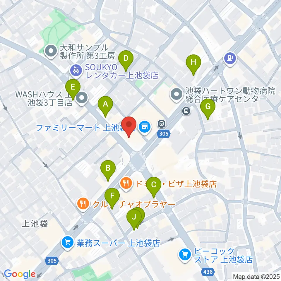 池袋STUDIO Dede周辺の駐車場・コインパーキング一覧地図