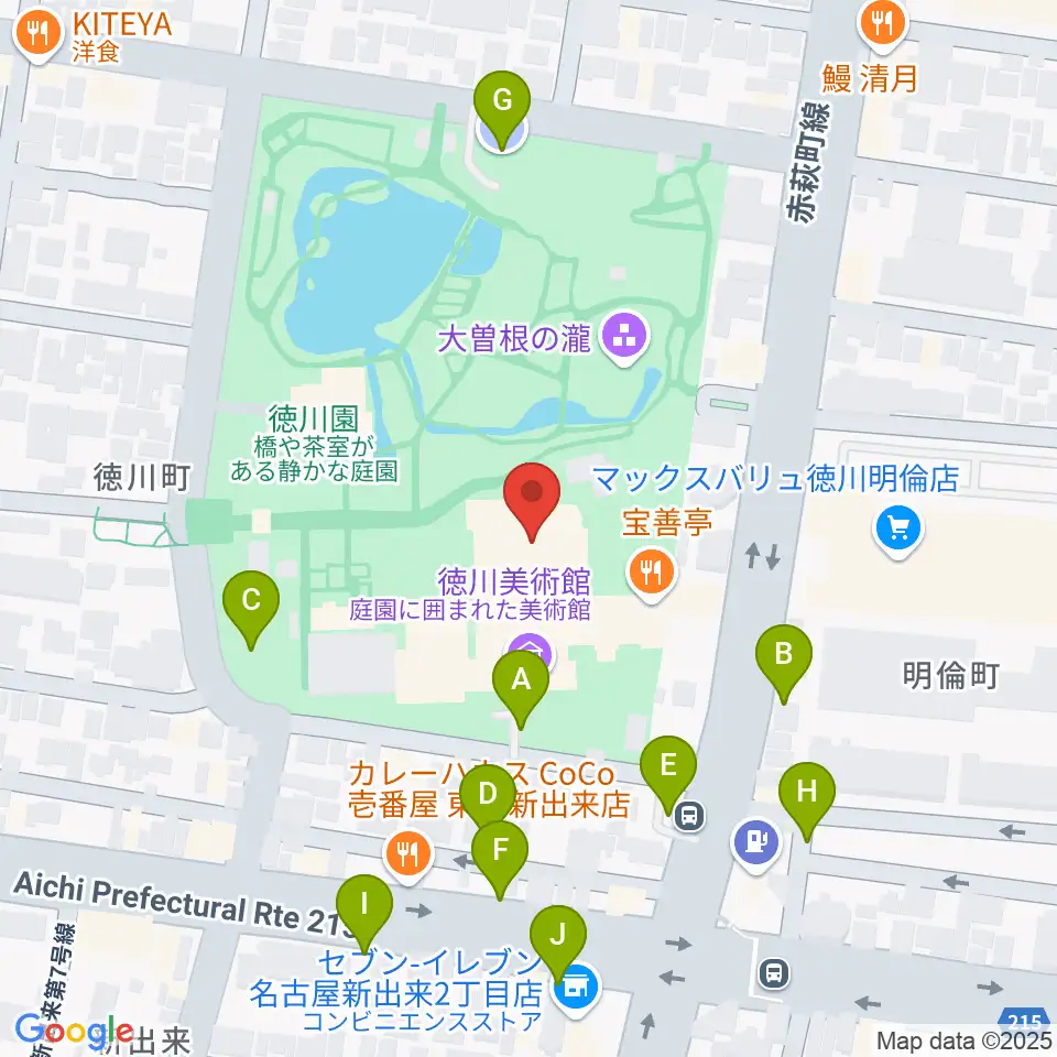 徳川美術館周辺の駐車場・コインパーキング一覧地図