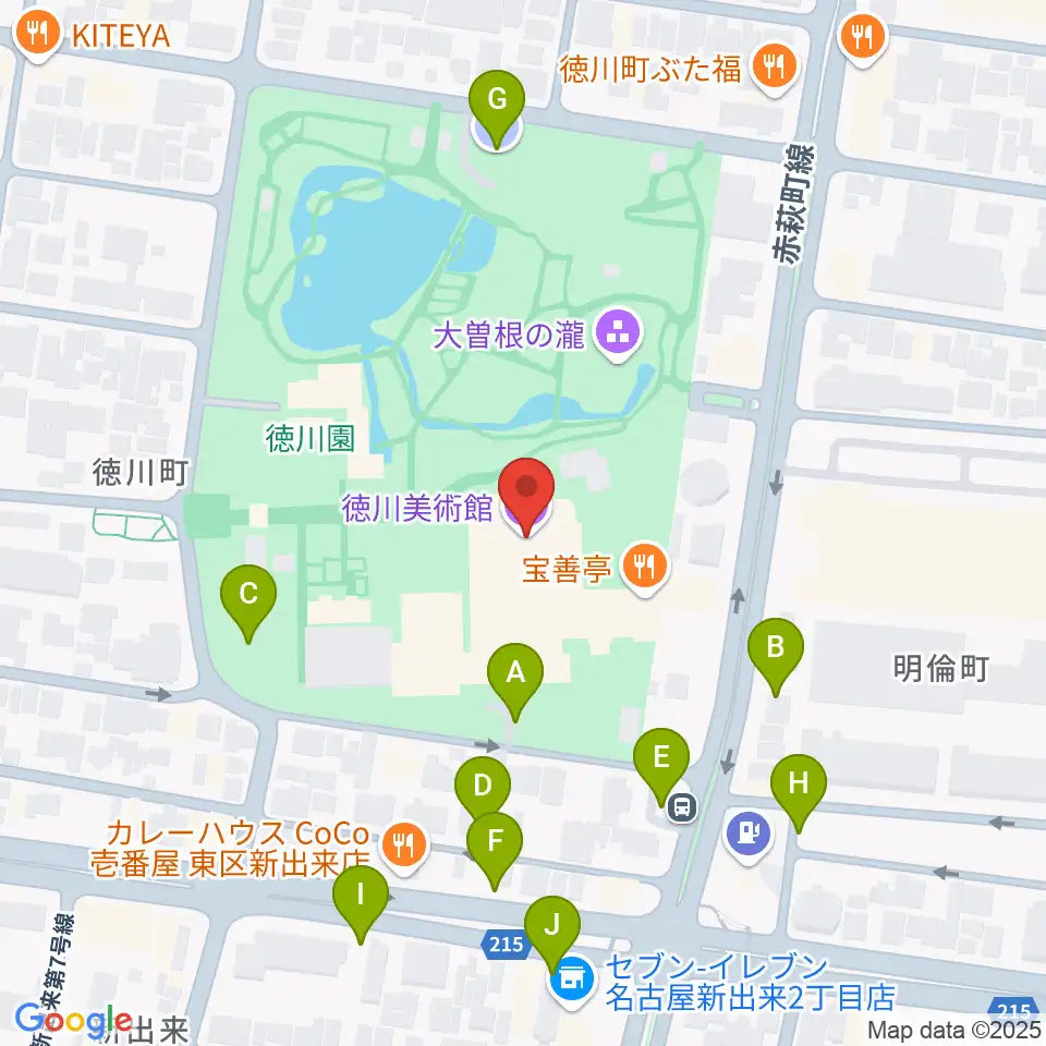 徳川美術館周辺の駐車場・コインパーキング一覧地図