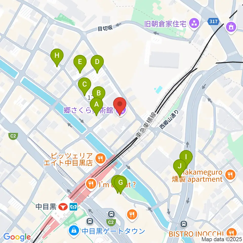 郷さくら美術館周辺の駐車場・コインパーキング一覧地図