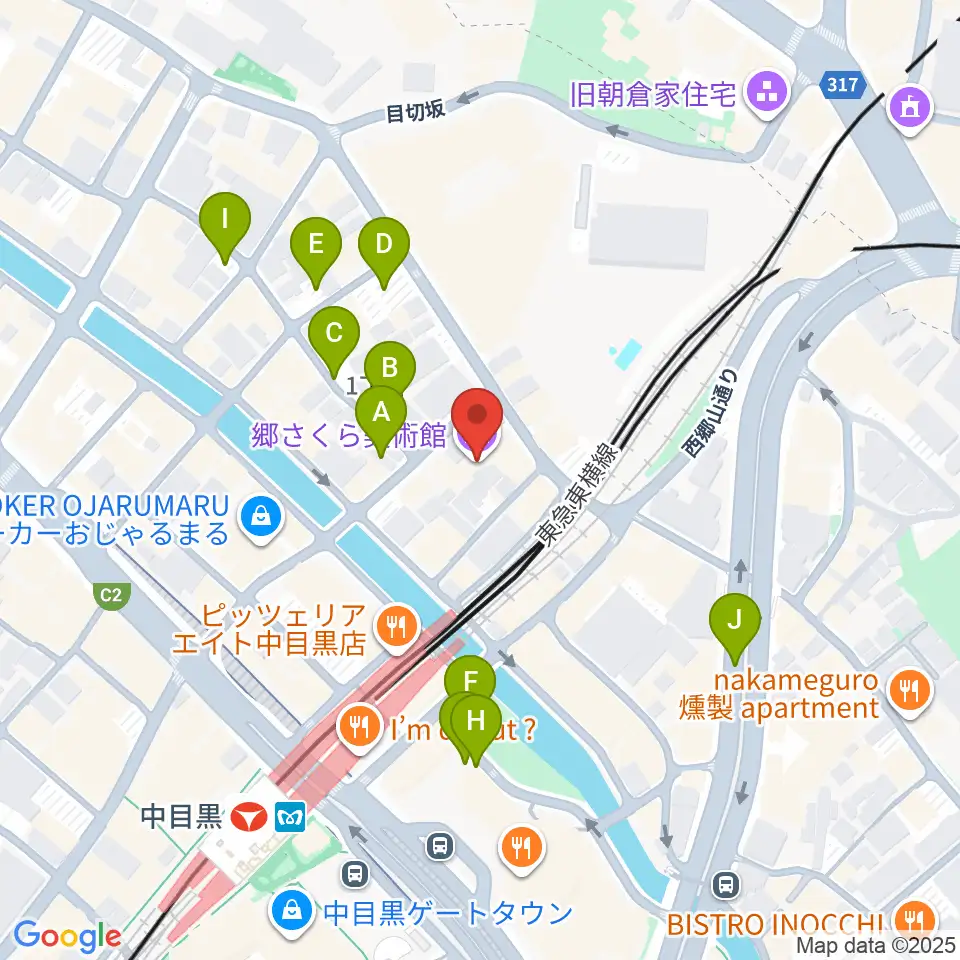 郷さくら美術館周辺の駐車場・コインパーキング一覧地図