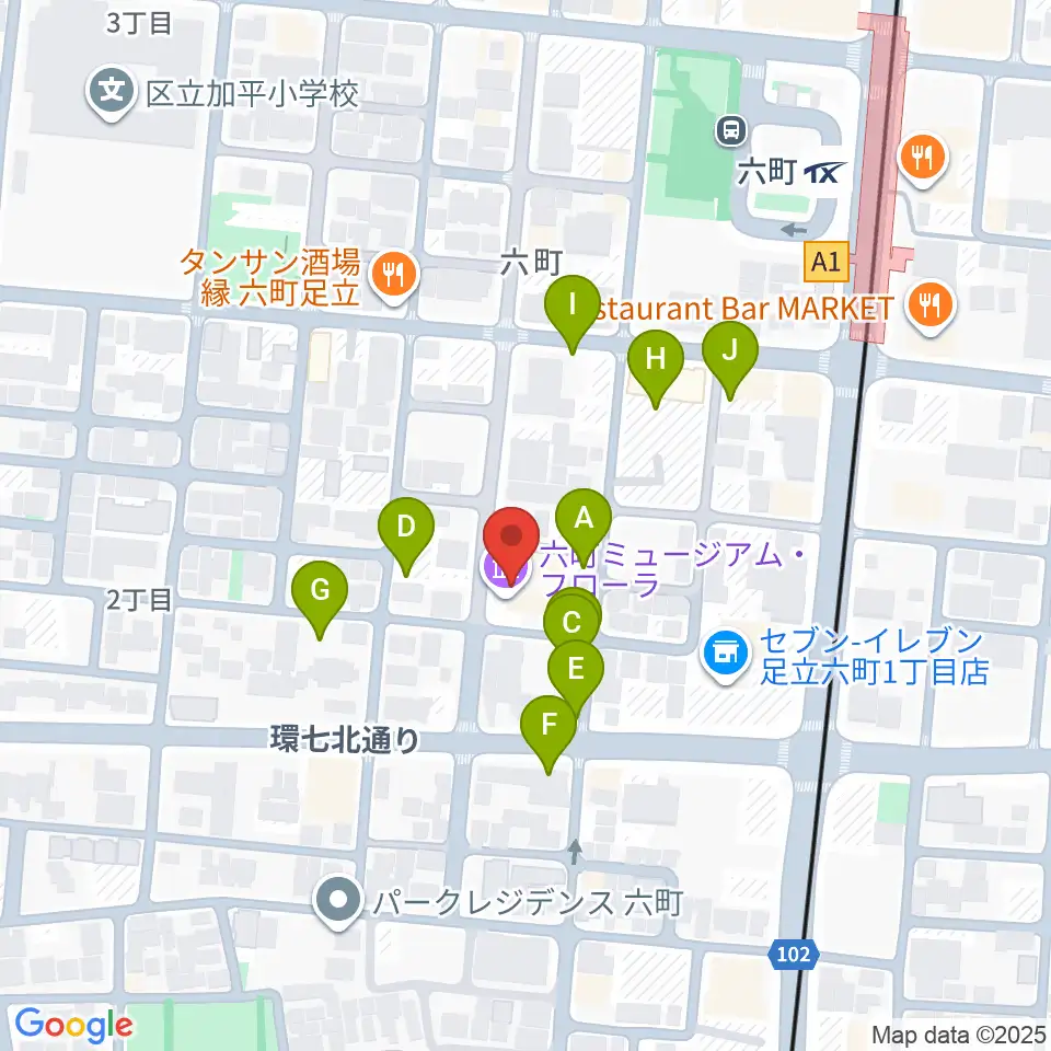 六町ミュージアムフローラ周辺の駐車場・コインパーキング一覧地図