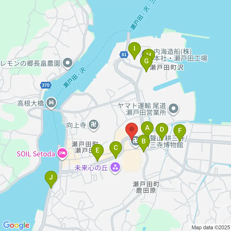 平山郁夫美術館周辺の駐車場・コインパーキング一覧地図