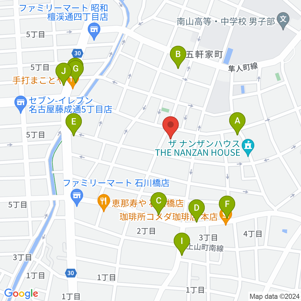 昭和美術館周辺の駐車場・コインパーキング一覧地図