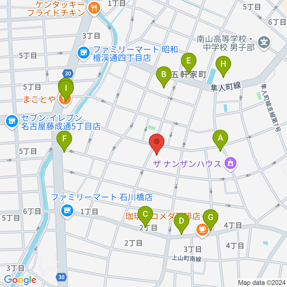 昭和美術館周辺の駐車場・コインパーキング一覧地図