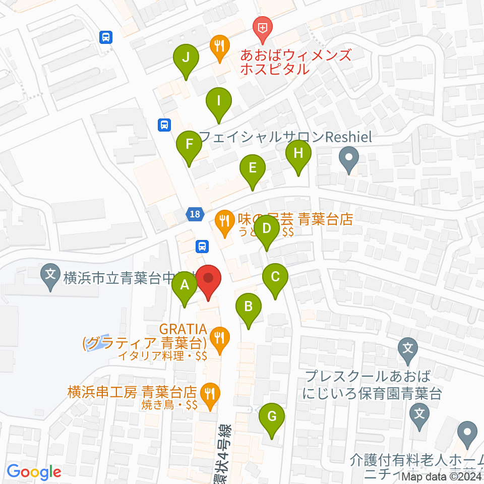 スタジオローズ周辺の駐車場・コインパーキング一覧地図